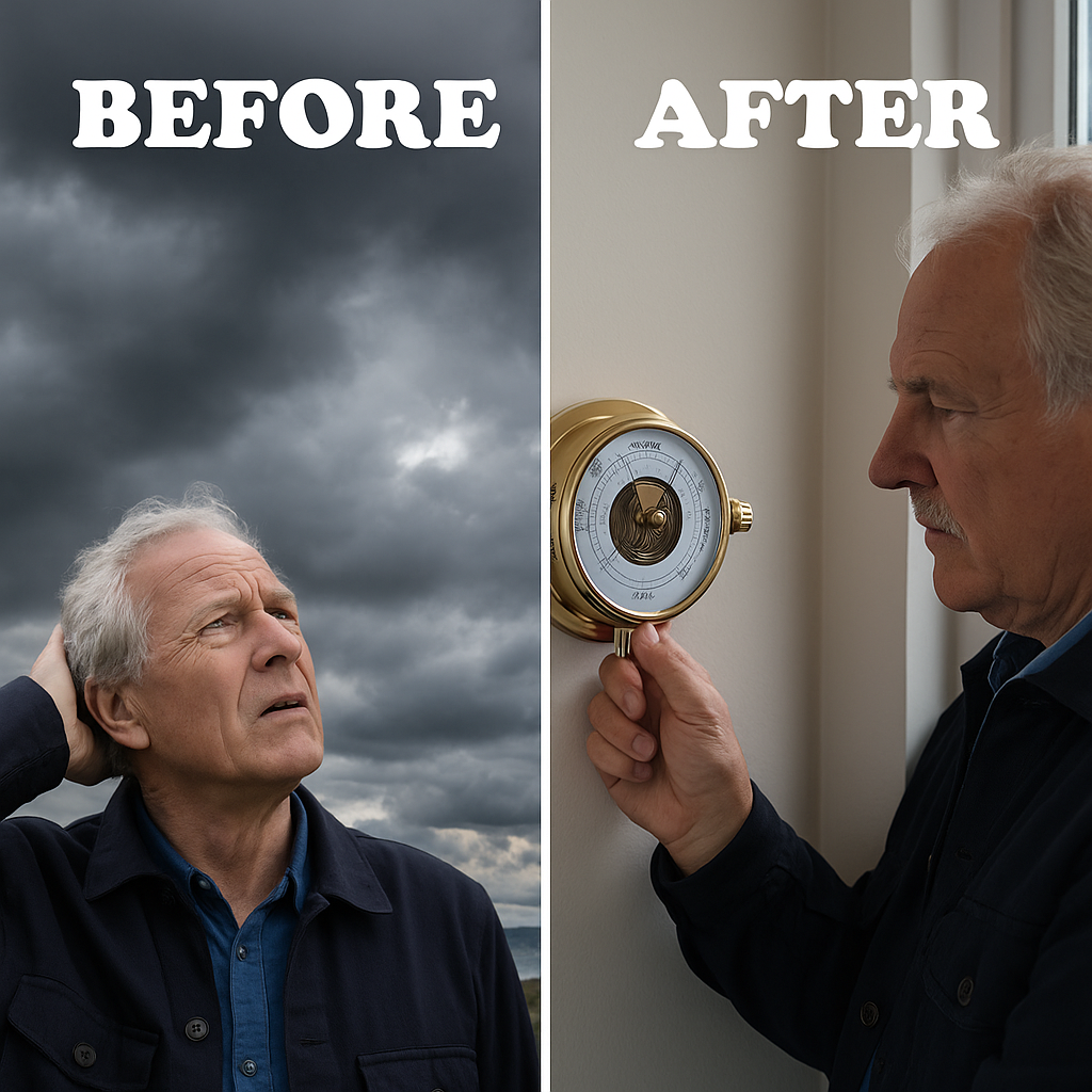 Solid Polished Brass Marine Barometer