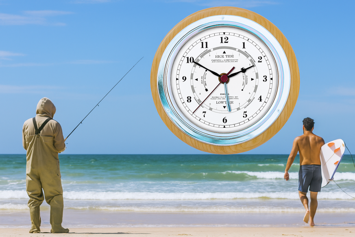 Popular Ash & Chrome 170mm Time & Tide Clock