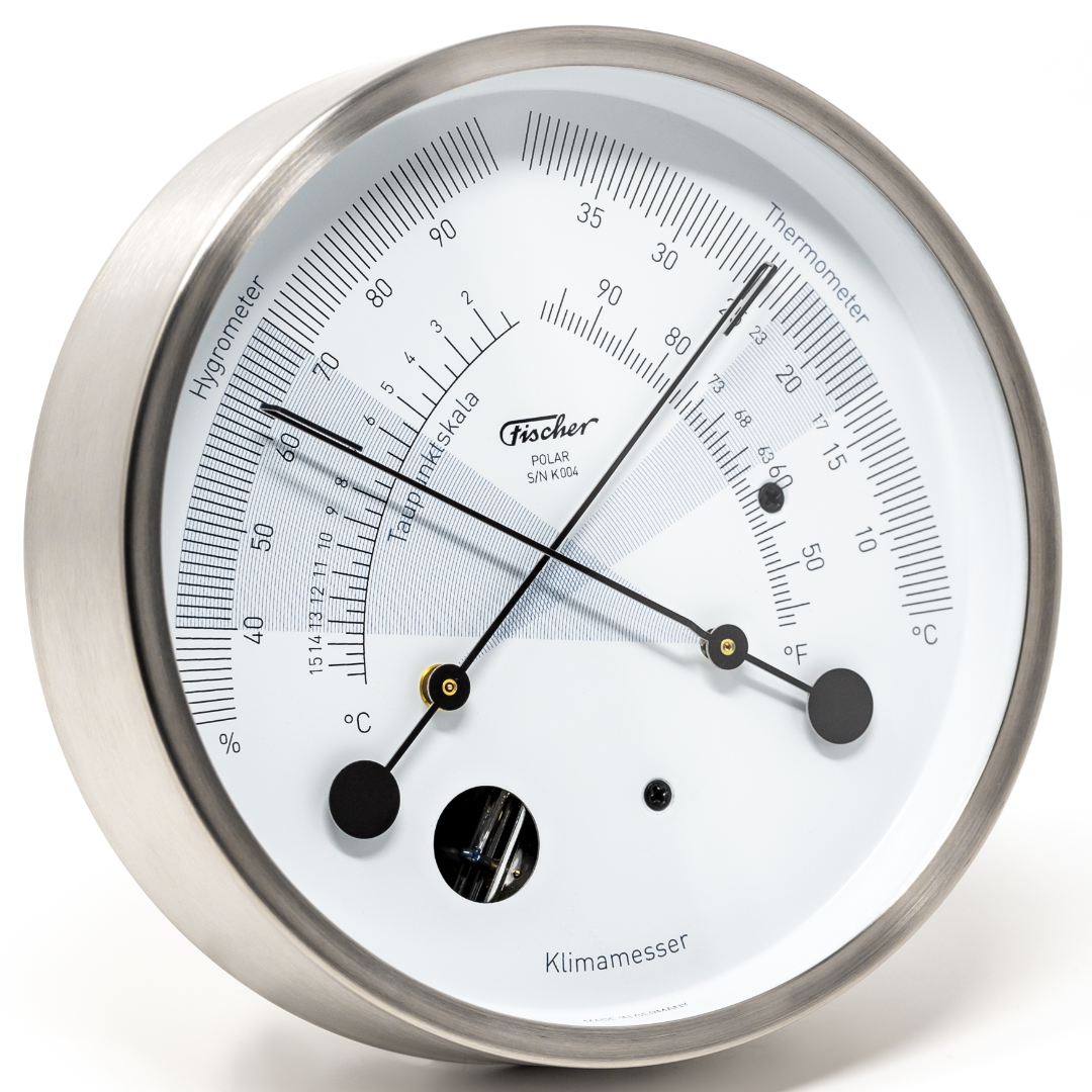 Designer POLAR Instruments - Stainless Steel- Thermometer & Hygrometer