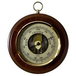 Classic Walnut & Brass 170mm Fischer Barometer