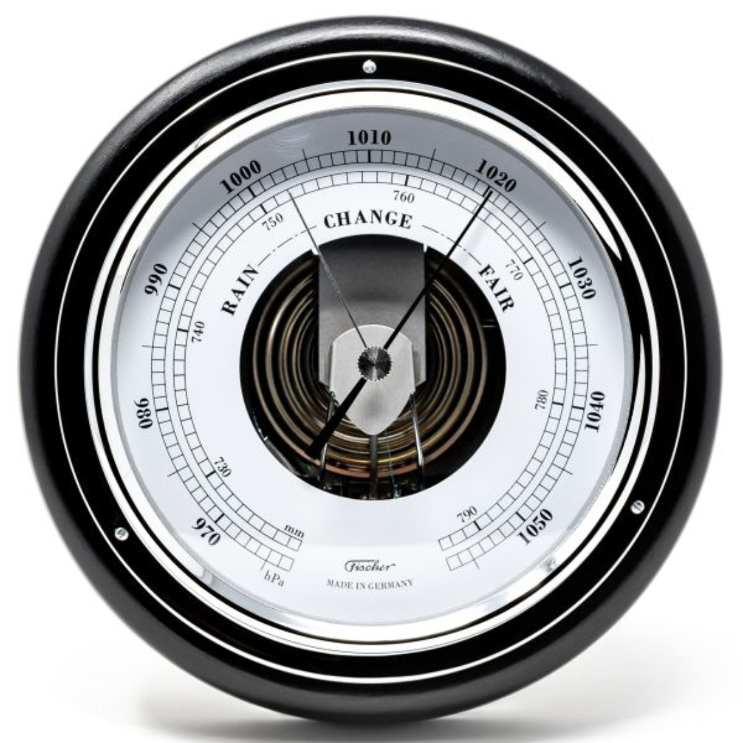 Popular Ebony & Chrome 170mm German Barometer