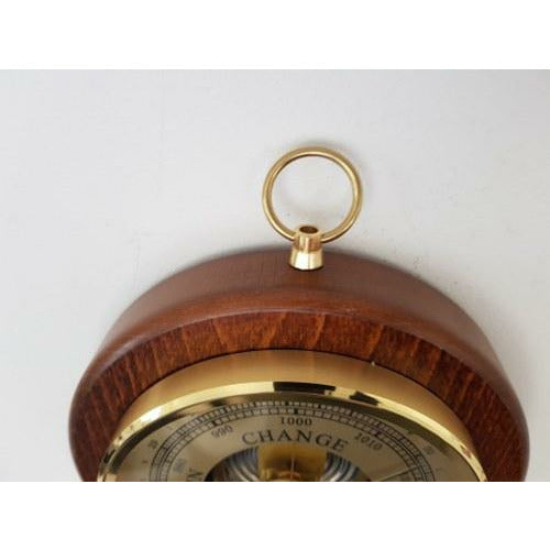 Classic Walnut & Brass 170mm Fischer Barometer
