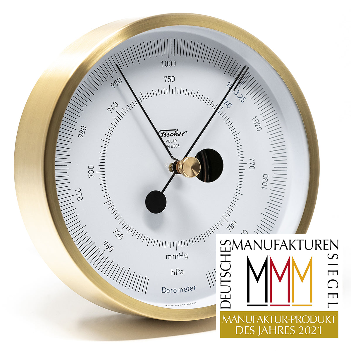 Designer POLAR Instruments - Barometer Brushed Brass