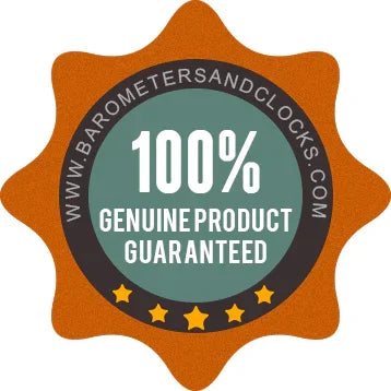 100% genuine product guaranteed badge for German barometers and weather instruments