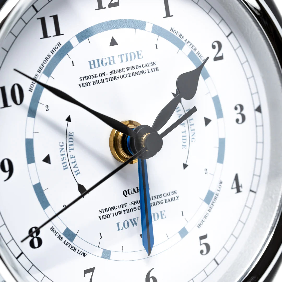 Popular  Mahogany 170mm Barometer &amp; Tide Clock Combo