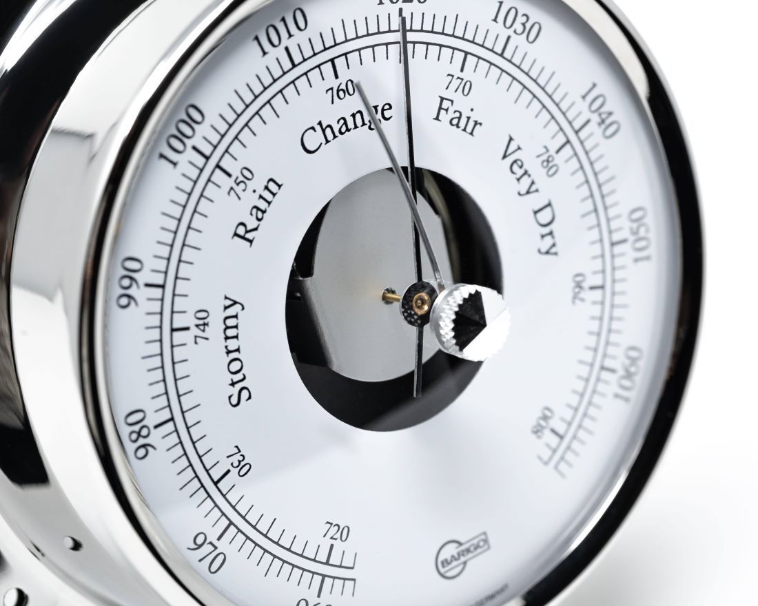 Barigo Tempo Barometer 183RFPO – Polished Stainless Steel (110 mm)