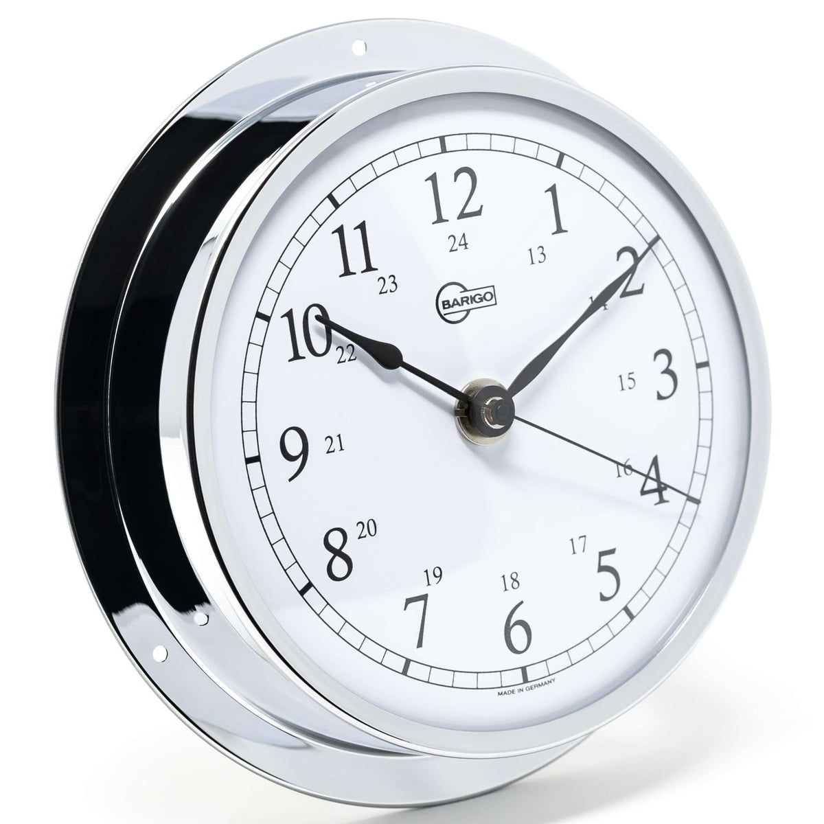 Barigo Viking ships Quartz Clock 611CR – Chrome-Plated Brass (155 mm)