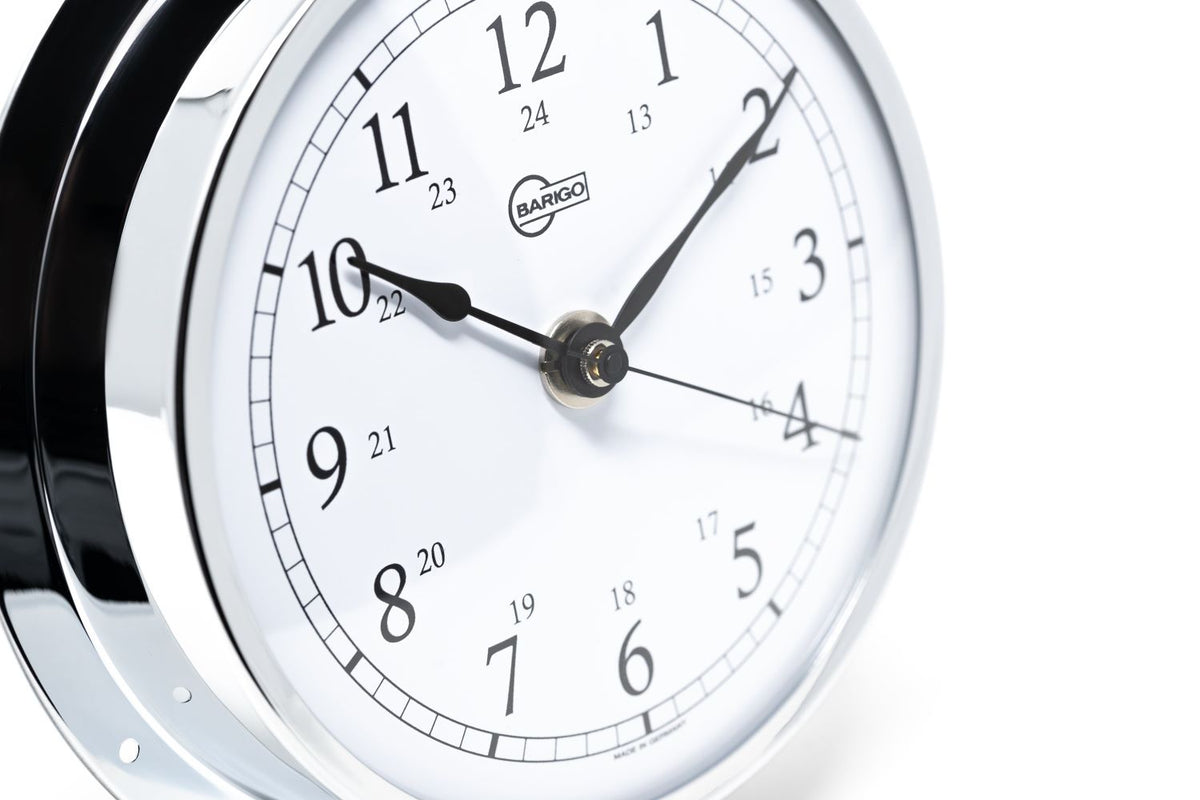 Barigo Viking ships Quartz Clock 611CR – Chrome-Plated Brass (155 mm)