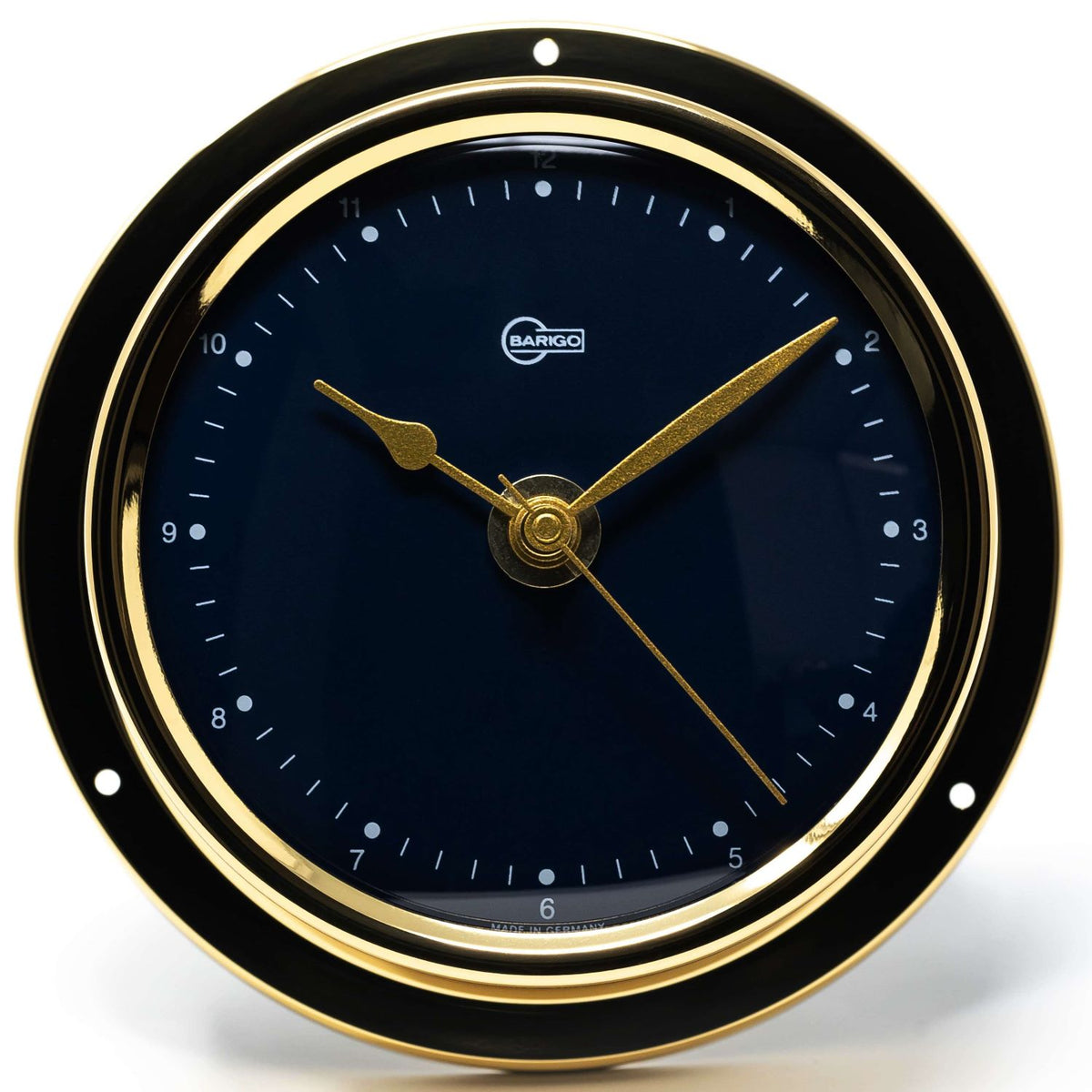 Barigo Regatta Quartz Clock 684MSBL – Polished Brass (125 mm)
