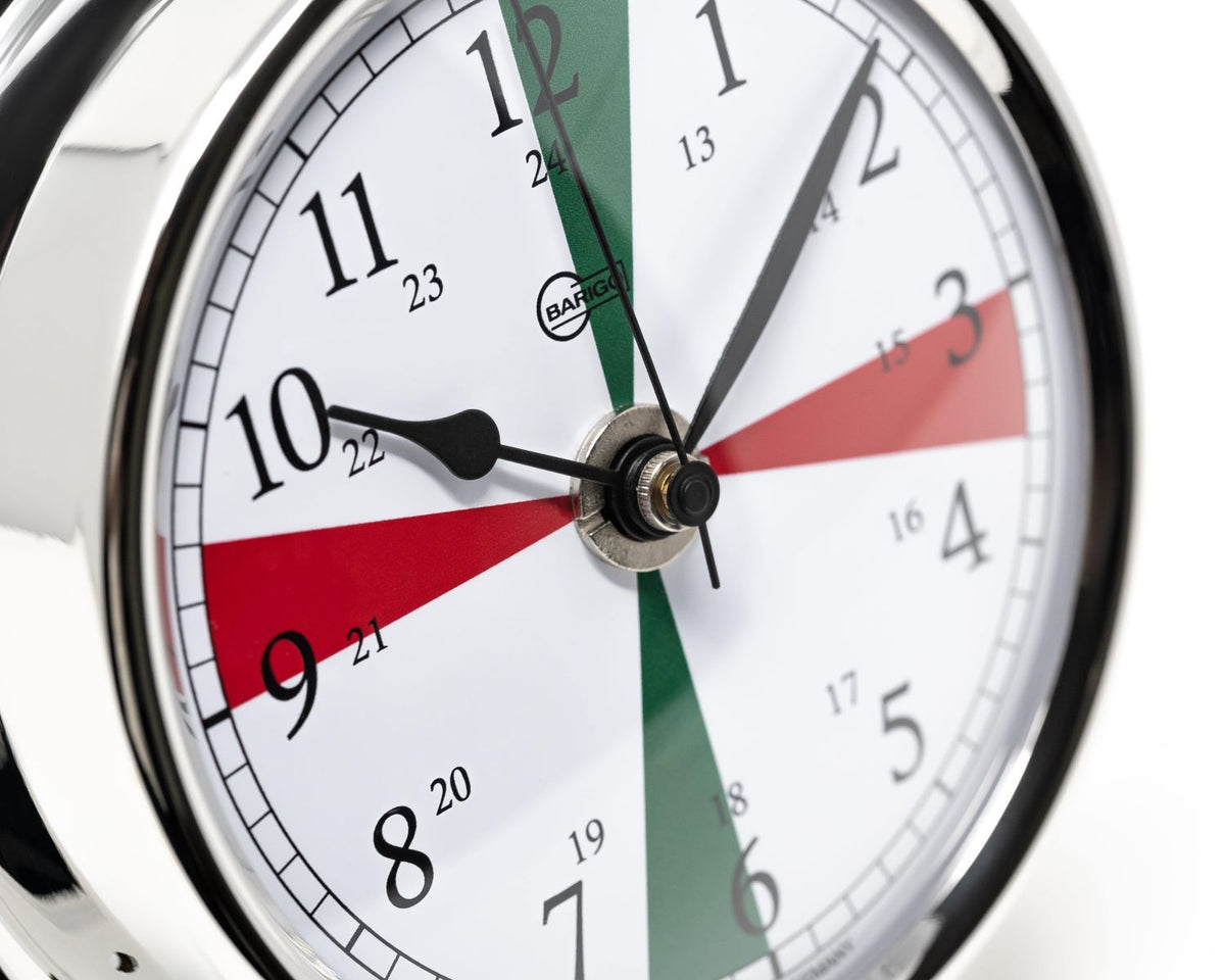 Barigo Regatta Quartz Clock with Radio Sectors 684RFPOFS – Polished Stainless Steel (125 mm)