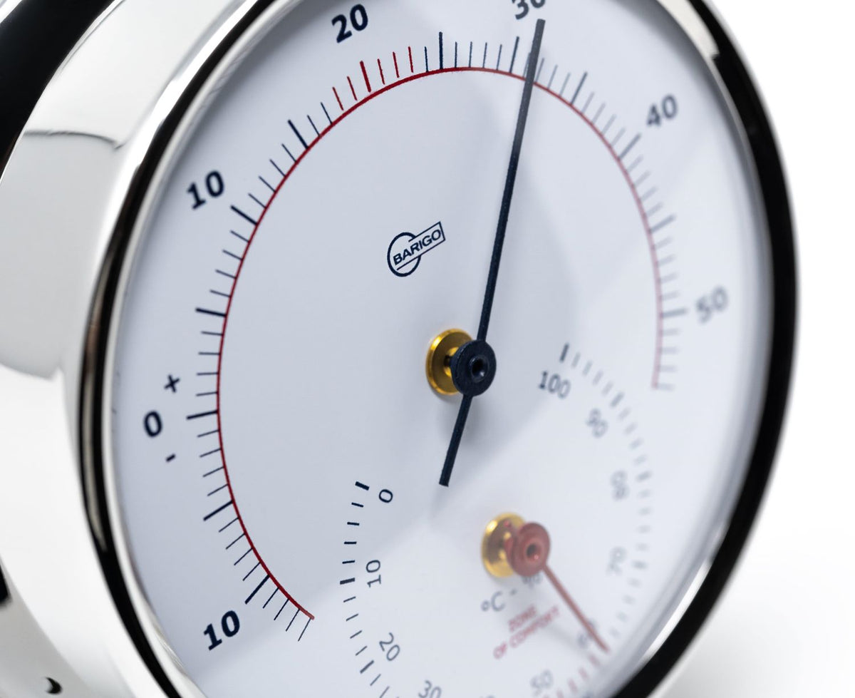 Barigo Sky Thermo-Hygrometer 983RFPO.AV – Polished Stainless Steel (110 mm)