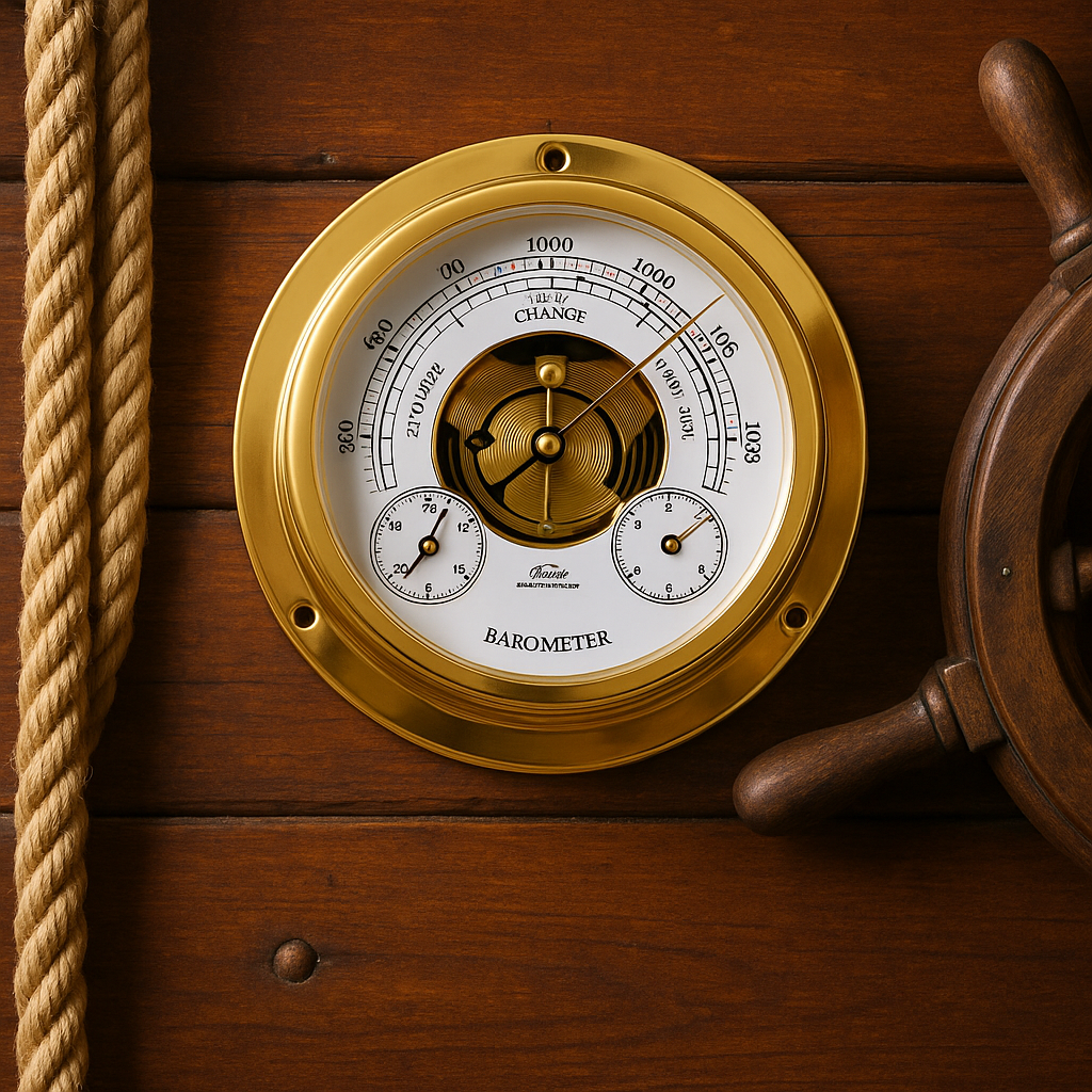 Premium Brass Weatherstation – Barometer, Thermometer &amp; Hygrometer