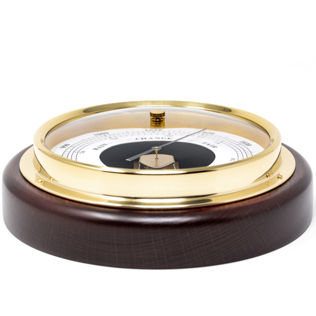 Popular Mahogany &amp; Brass 170mm Barometer