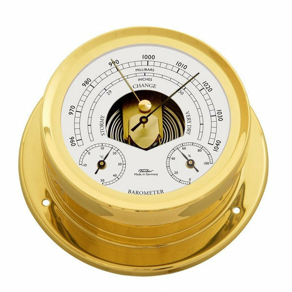 Premium Brass Weatherstation – Barometer, Thermometer &amp; Hygrometer