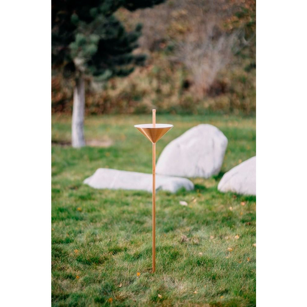 Rain gauge made of solid copper