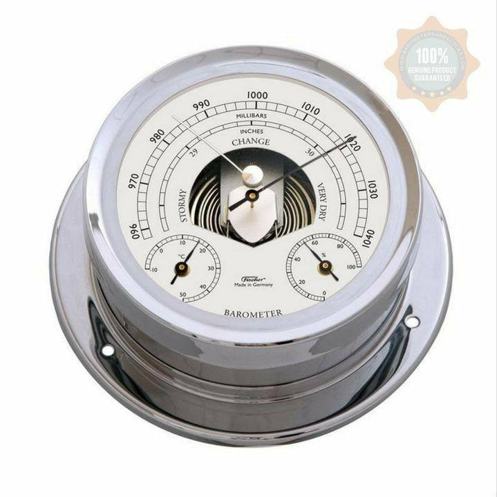 Premium Chrome Weatherstation – Barometer, Thermometer &amp; Hygrometer