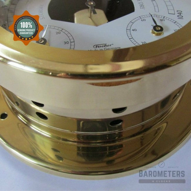 Premium Brass Weatherstation – Barometer, Thermometer &amp; Hygrometer